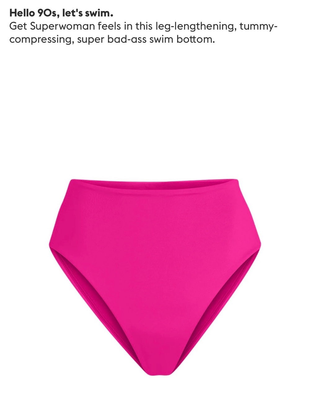 Left On Friday High Rise Bikini Bottom - Hot Pink - Picture 5 of 8